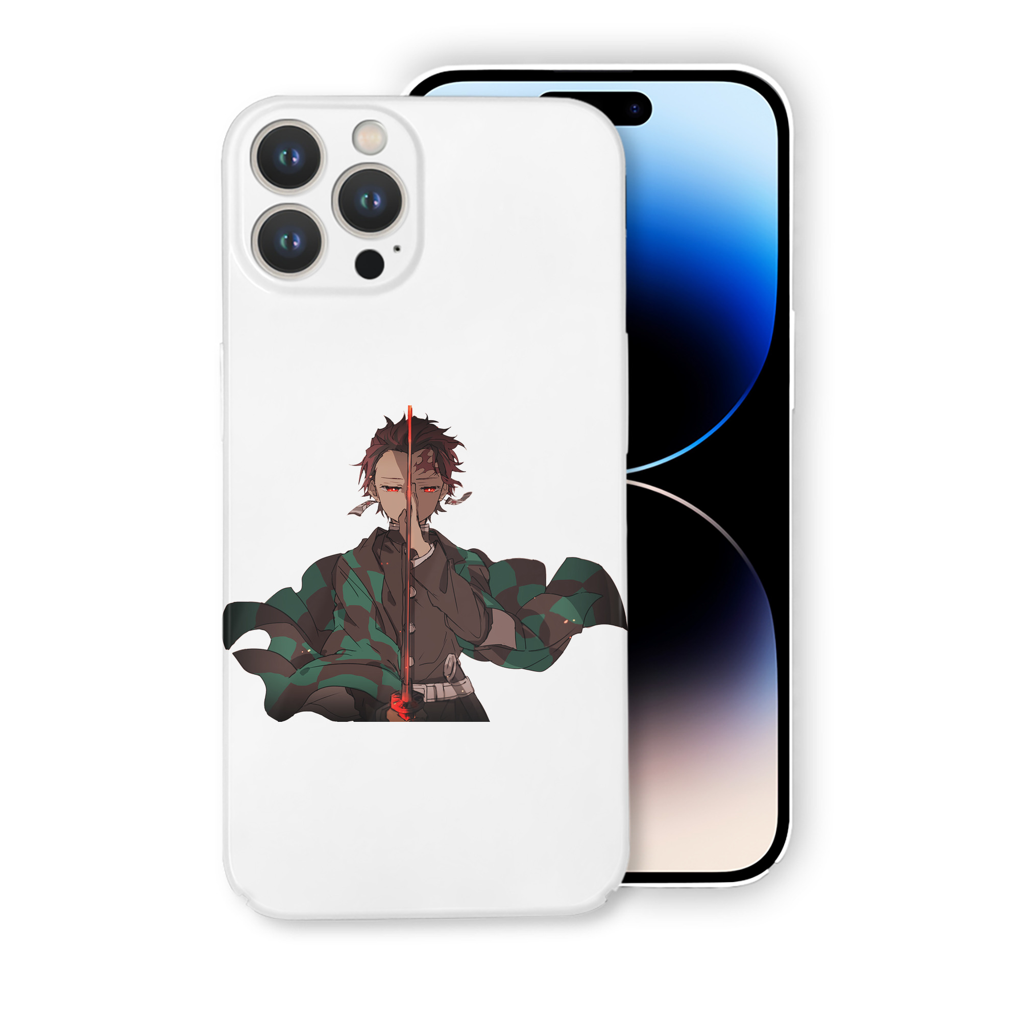 （画像用） 鬼滅の刃 竈門 炭治郎／かまど たんじろう Kamado Tanjirou 【iPhone 14シリーズ対応】ハードケース